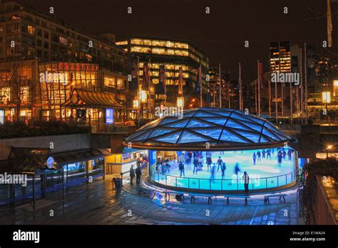 Robson Square Ice Skating Rink, Vancouver, British Columbia, Canada ...