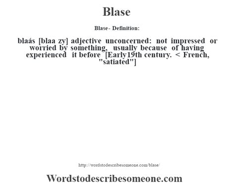 Blase Meaning