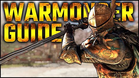 WARMONGER GUIDE - [For Honor] - YouTube