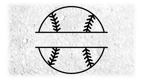 Sports Clipart: Large Black Outline Split Softball or Baseball - Etsy ...