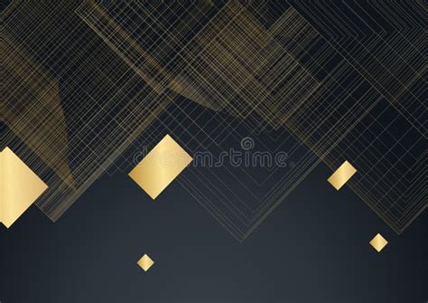 Black Abstract Presentation Background. Black Gold Background Overlap Dimension Abstract ...