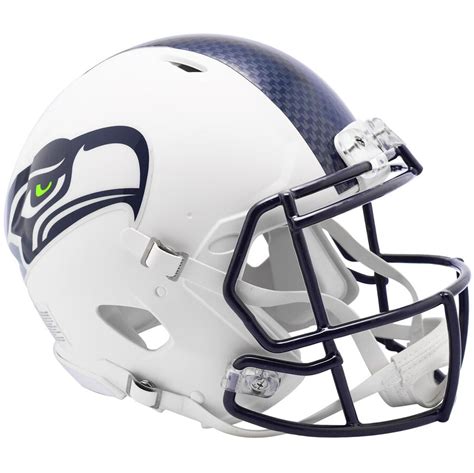 Seattle Seahawks Riddell Flat White Full Size Authentic Helmet Unsigne – Northwest Sportscards