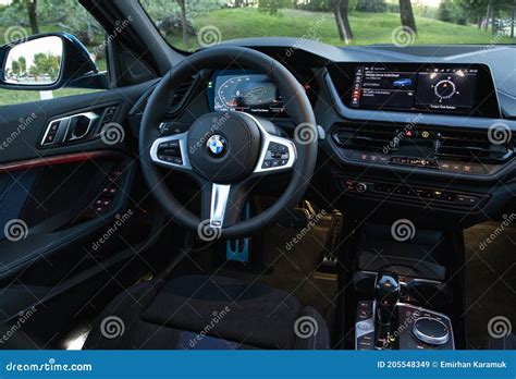 BMW 116d interior editorial stock image. Image of cockpit - 205548349