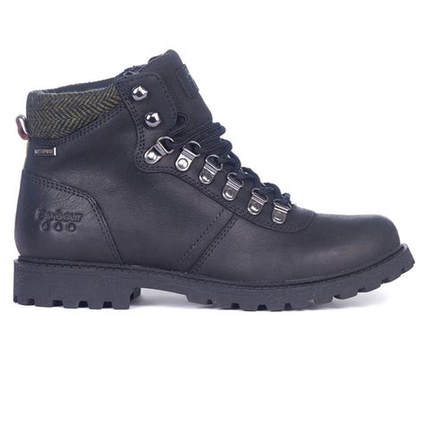 Barbour Womens Elsdon Black Leather Waterproof Hiking Boots LFO0359BK91