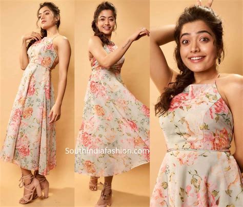 Rashmika Mandanna in a floral print dress – South India Fashion