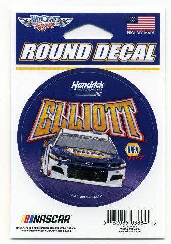 Wincraft Racing Chase Elliott #9 NAPA Round Decal Sticker 3" | Heroes ...