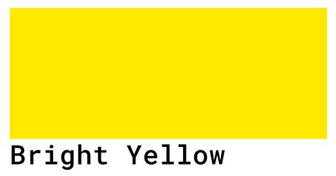 Bright Yellow Color Codes - The Hex, RGB and CMYK Values That You Need