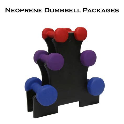 Neoprene Dumbbell 0.5KG, 1KG & 1.5KG Set With Rack - Home Gym Equipment