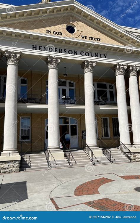 Historic Henderson County Courthouse Stock Photo - Image of commission ...