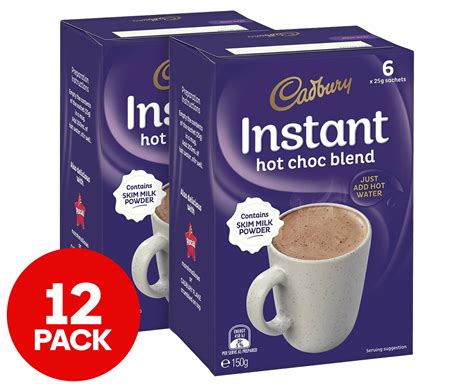 2 x Cadbury Instant Hot Chocolate Sachets 6-Pack | Catch.com.au