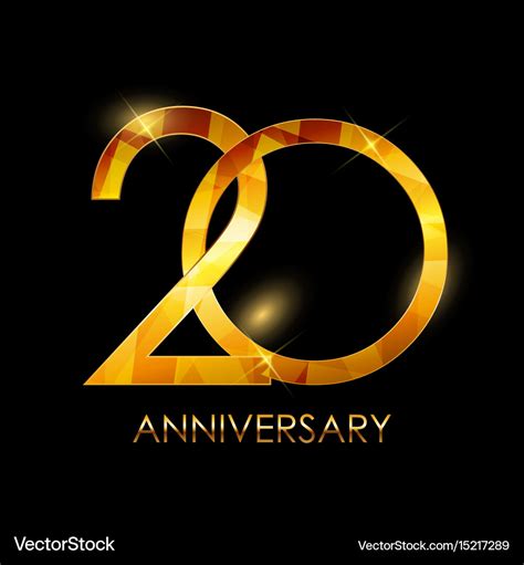 Template 20 years anniversary congratulations Vector Image