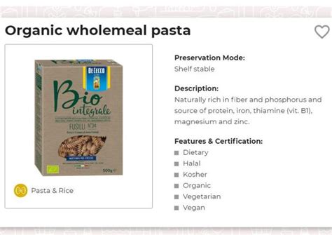 De Cecco Organic wholemeal pasta - Italianfood.net