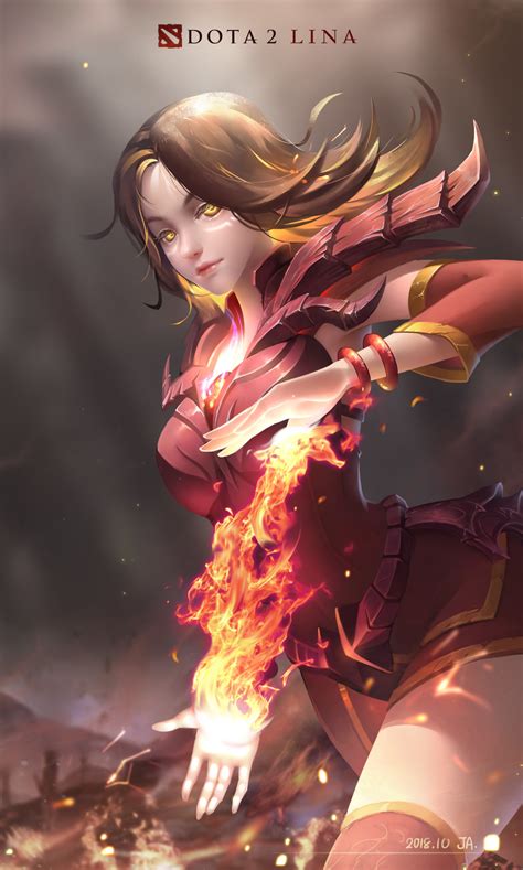 ArtStation - FAN-DOTA2 Lina, JA in 2020 | Dota 2 wallpapers hd, Dota 2 wallpaper, Dota 2