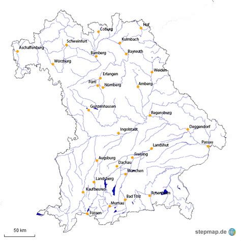 Bayern Karte Flüsse - goudenelftal
