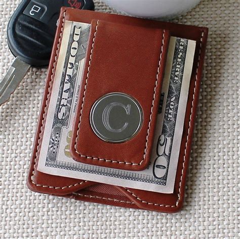 Personalized Leather Money Clip and Wallet Combo Groomsmen