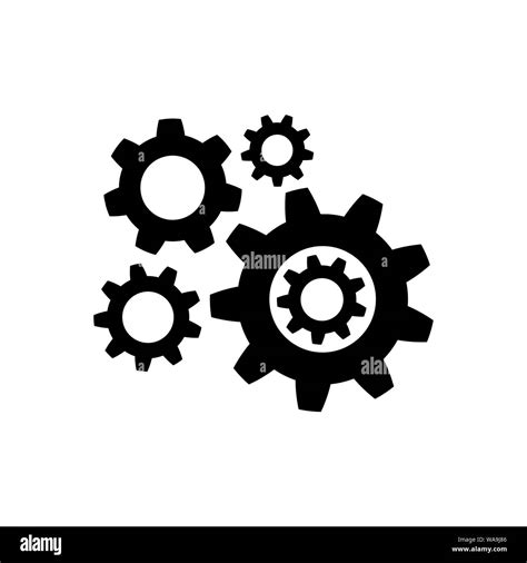 Gear icon in flat style. Wheel symbol Stock Vector Image & Art - Alamy
