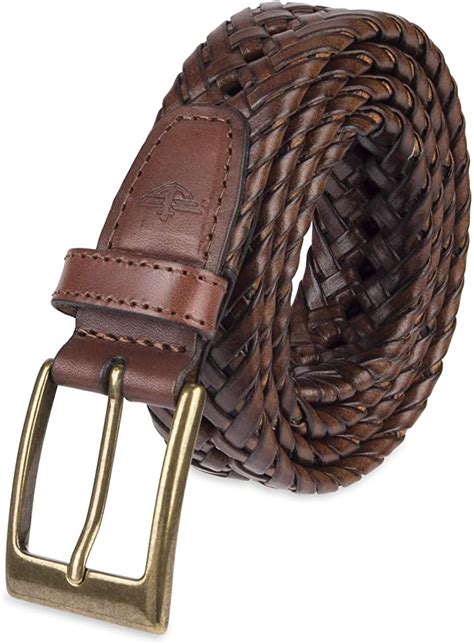 Dockers Mens Leather Braided Casual Belts