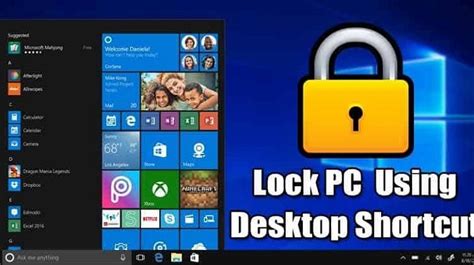 How To Lock Windows 10 PC With Desktop Shortcut