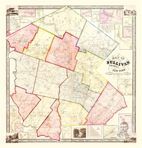 Sullivan County, New York 1856 Map : r/MapPorn