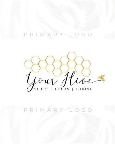 Beehive Logo Bee Logo Hive Logo Honeybee Logo Honeycomb - Etsy | Hive ...