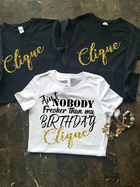 Birthday Group Shirts Birthday Party Shirts Birthday Clique | Etsy | Birthday group shirts ...