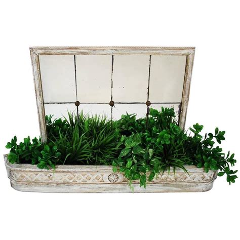 Antique French Painted Planter Mirrored Jardiniere For Sale at 1stdibs