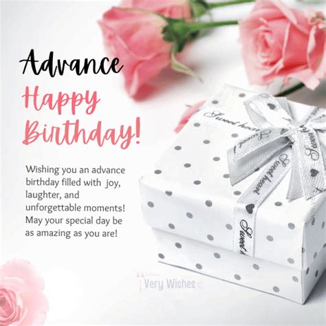 Advance Birthday Wishes - 🎂Birthday Greetings in Advance - Very Wishes