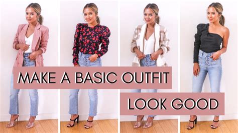 7 Ways To Make A Basic Outfit Look Good - YouTube