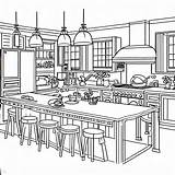 Designing Kitchen 3 Coloring Pages  For Kids – Smart sketch template