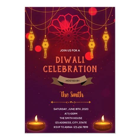 Diwali Invite Template - Printable Word Searches