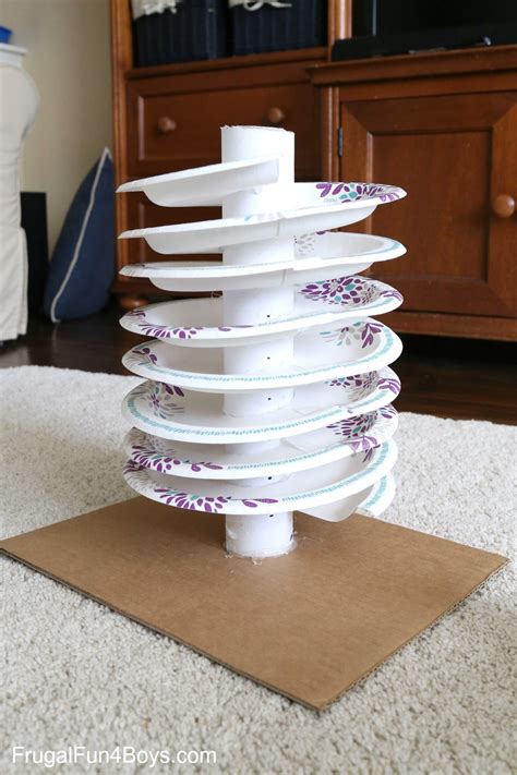 How to Build a Paper Plate Spiral Marble Track