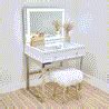 Mini Iconic Vanity Table: White - ETOILE