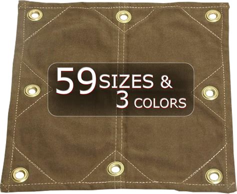 12x12 18oz Heavy Duty Canvas Tarp with Reinforced Grommets Every 2 ...