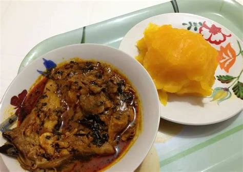 Banga soup with starch Recipe by Esther tolu - Cookpad