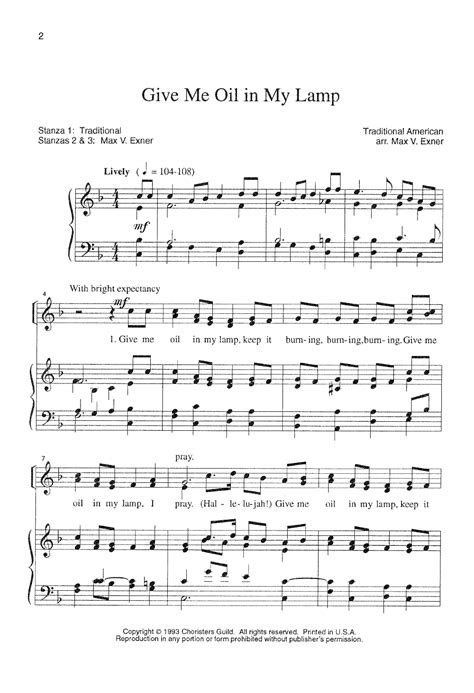 Give Me Oil in My Lamp (Two-Part ) arr. Max | J.W. Pepper Sheet Music