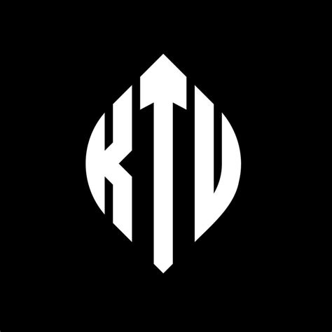 KTU circle letter logo design with circle and ellipse shape. KTU ...