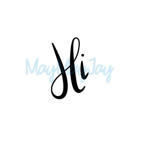 Hi-calligraphy SVG PNG JPG File - Etsy