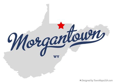 Map of Morgantown, WV, West Virginia