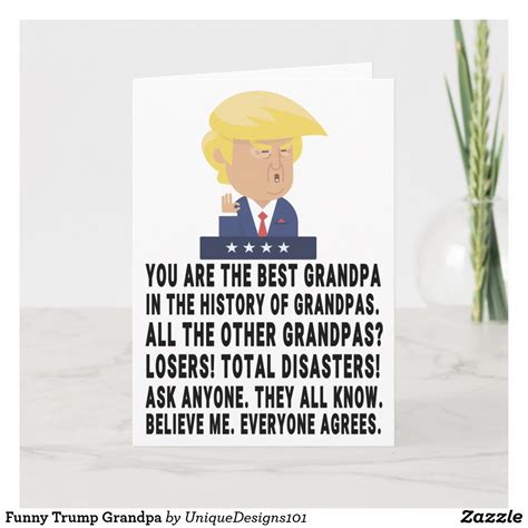 Funny Trump Grandpa Card | Zazzle.com in 2020 | Grandpa card, Father ...