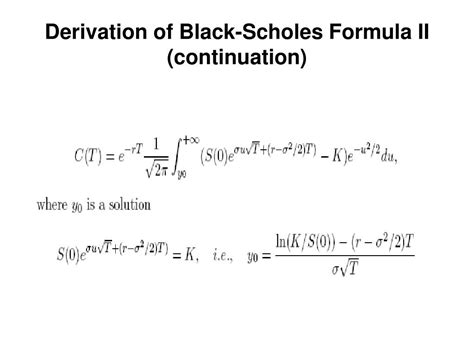 PPT - Derivation of Black - Scholes Formula by Change of Time Method PowerPoint Presentation ...