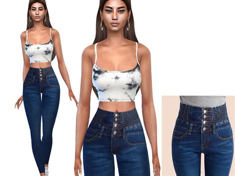 The Sims Resource - High Waisted Jeans