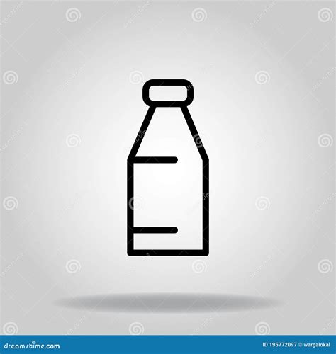 Milk Icon or Logo in Outline Stock Vector - Illustration of element ...