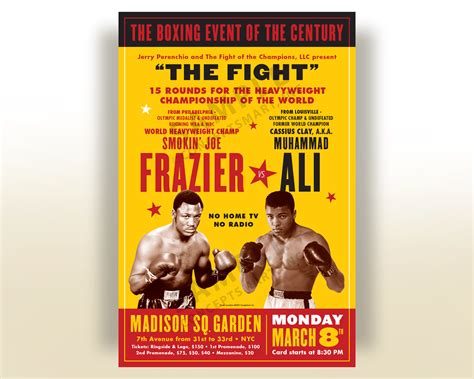 1971 Ali-Frazier Boxing Poster | Growling Hamster