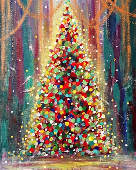 Christmas Tree Art | Christmas canvas art, Christmas paintings ...