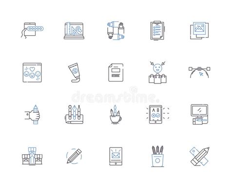 Graphic Design Outline Icons Collection. Graphic Design, Illustration, Logo, Vector, Layout ...