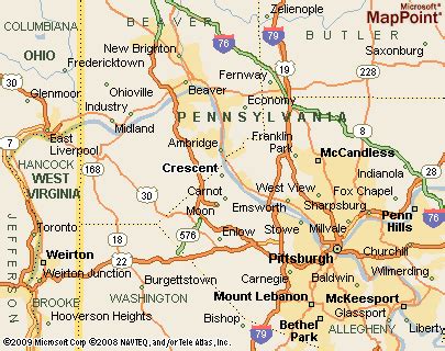 Crescent, Pennsylvania Area Map & More