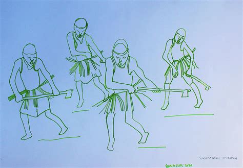 Sukuma Traditional Dance Tanzania Painting by Gloria Ssali - Pixels