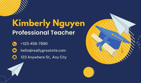 Teacher Business Cards Templates Free