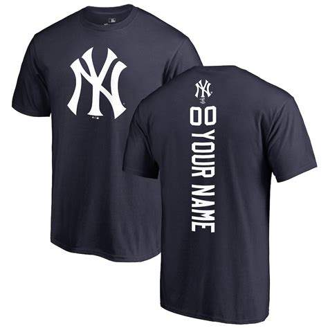 New York Yankees Navy Personalized Backer T-Shirt