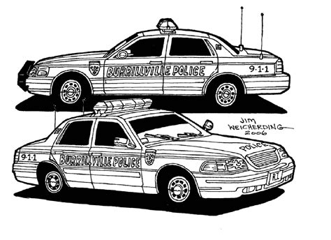 Police Car Printable Coloring Pages - Printable Word Searches